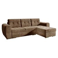 ECKSOFA Bari - Currygelb/Silberfarben, Holz/Textil (256/157cm) - MIRJAN24