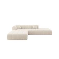 ECKSOFA Ottomane Links BILA-L 289x176x71 Dunkelbeige Bouclé - Schwarz/Cappuccino, Holzwerkstoff/Kunststoff (176/289cm) - ALTDECOR