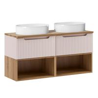 DOPPELWASCHTISCH 120.4cm Riva Kaschmir - Beige, Holzwerkstoff (120.4/60/40cm) - Petits-meubles