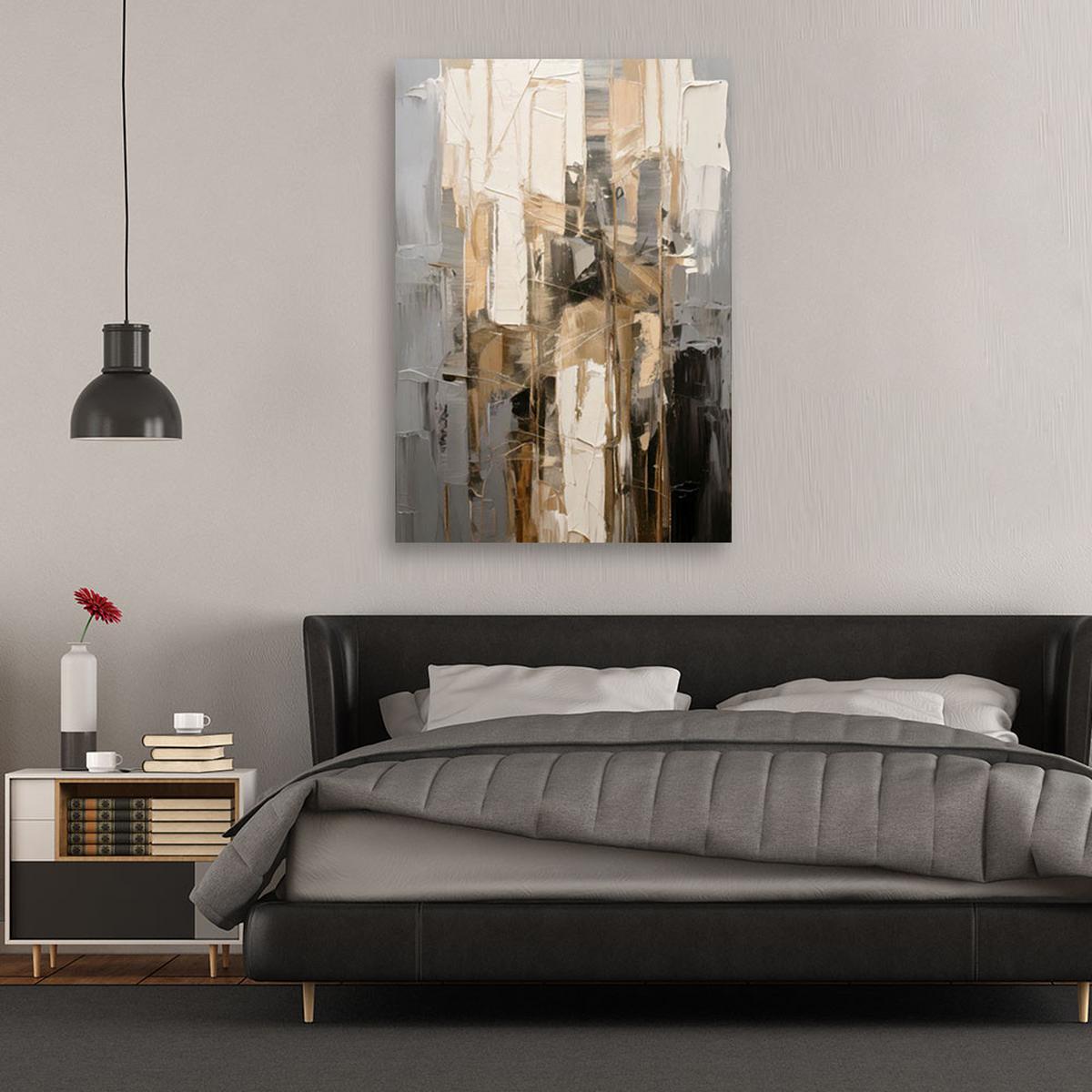 LEINWANDBILD Abstraktion 20x30cm - Grau, Textil (20/30cm) - Feeby