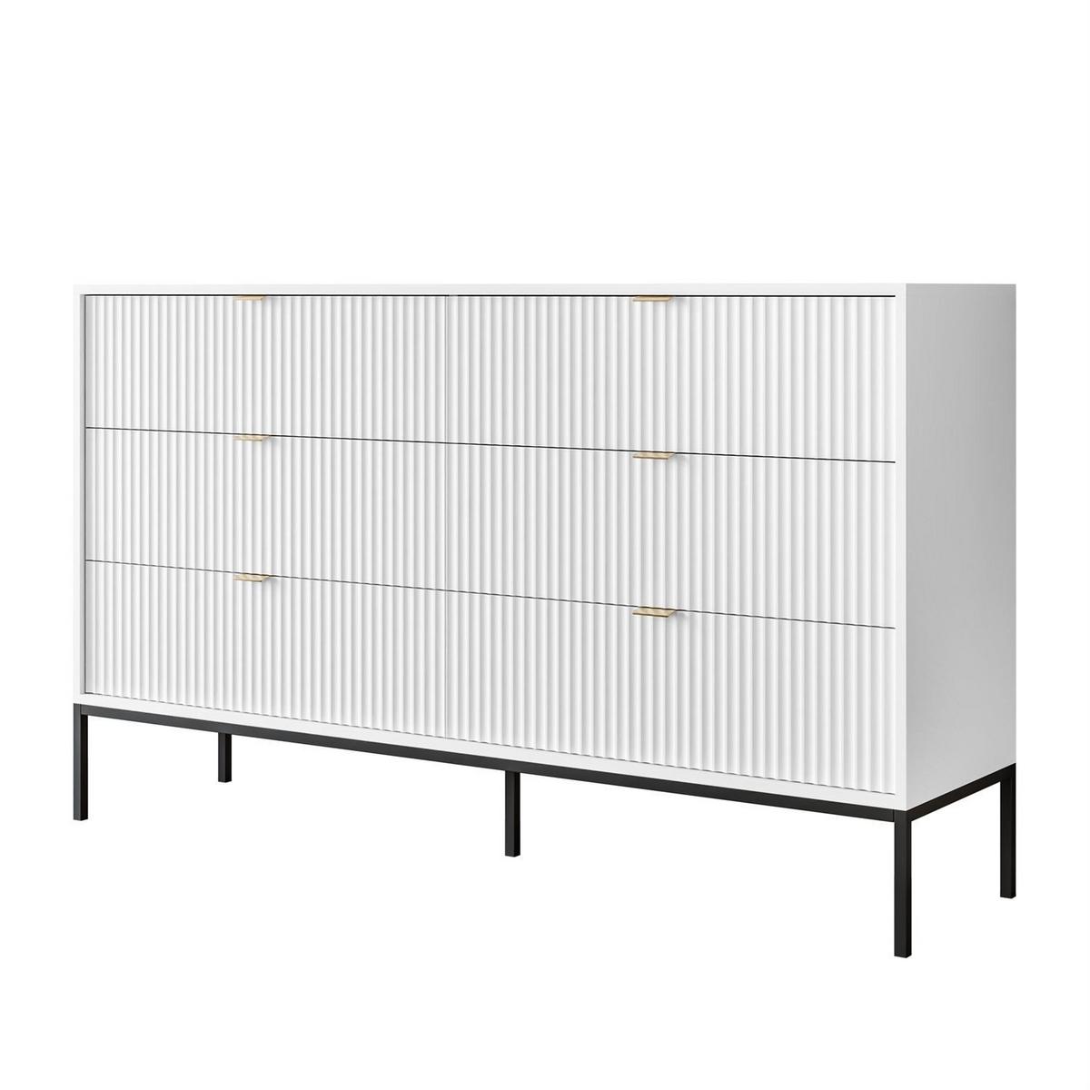 SIDEBOARDS CORTADO KS154 MIT SCHUBLADEN WEISS - Weiß, Holzwerkstoff (154/91/39cm) - Lookway
