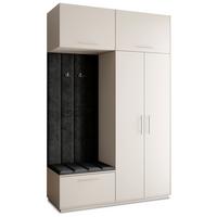 GARDEROBENSCHRANK REMA 150/240/60 cm Modern Kaschmir - Kaschmir/Schwarz, Holzwerkstoff (150/240/60cm) - MASSENO