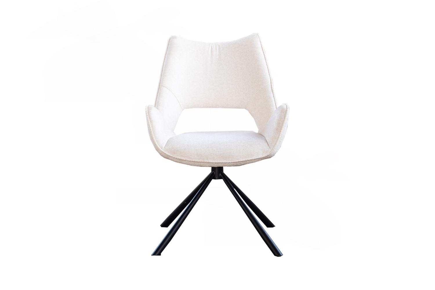ESSZIMMERSTUHL VELO Weiß Webstoff (1er-Set) - Weiß, Kunststoff/Textil (57/89/61cm) - KAWOLA