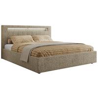 POLSTERBETT GOLD 5 CLASSIC 160/200 - Dunkelbeige Strukture - Multipocket-Matratze - Taupe, Textil (160/200cm) - MKS