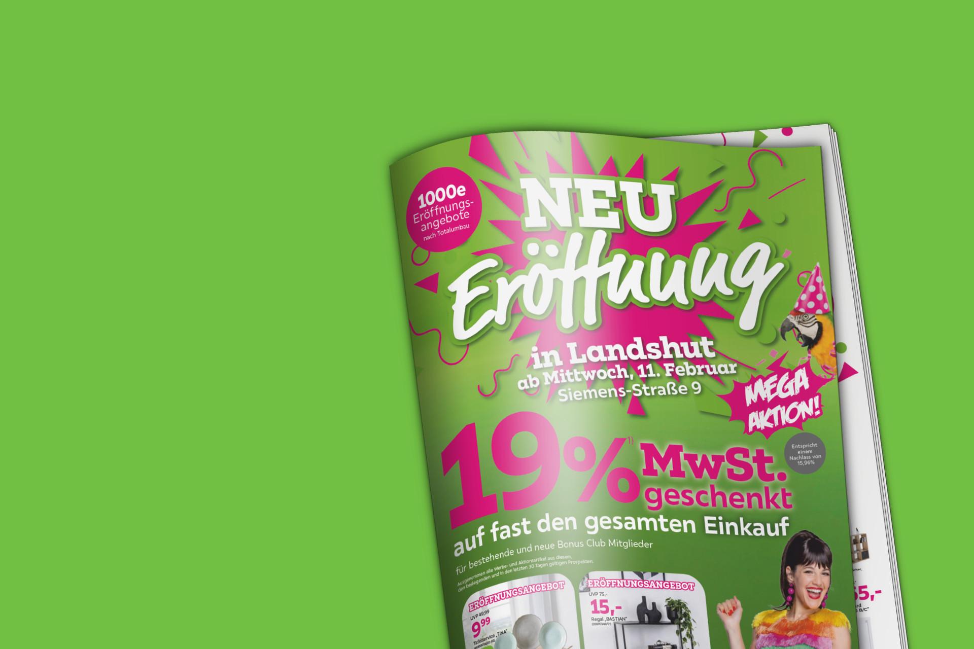 Eröffnungsprospekt Landshut