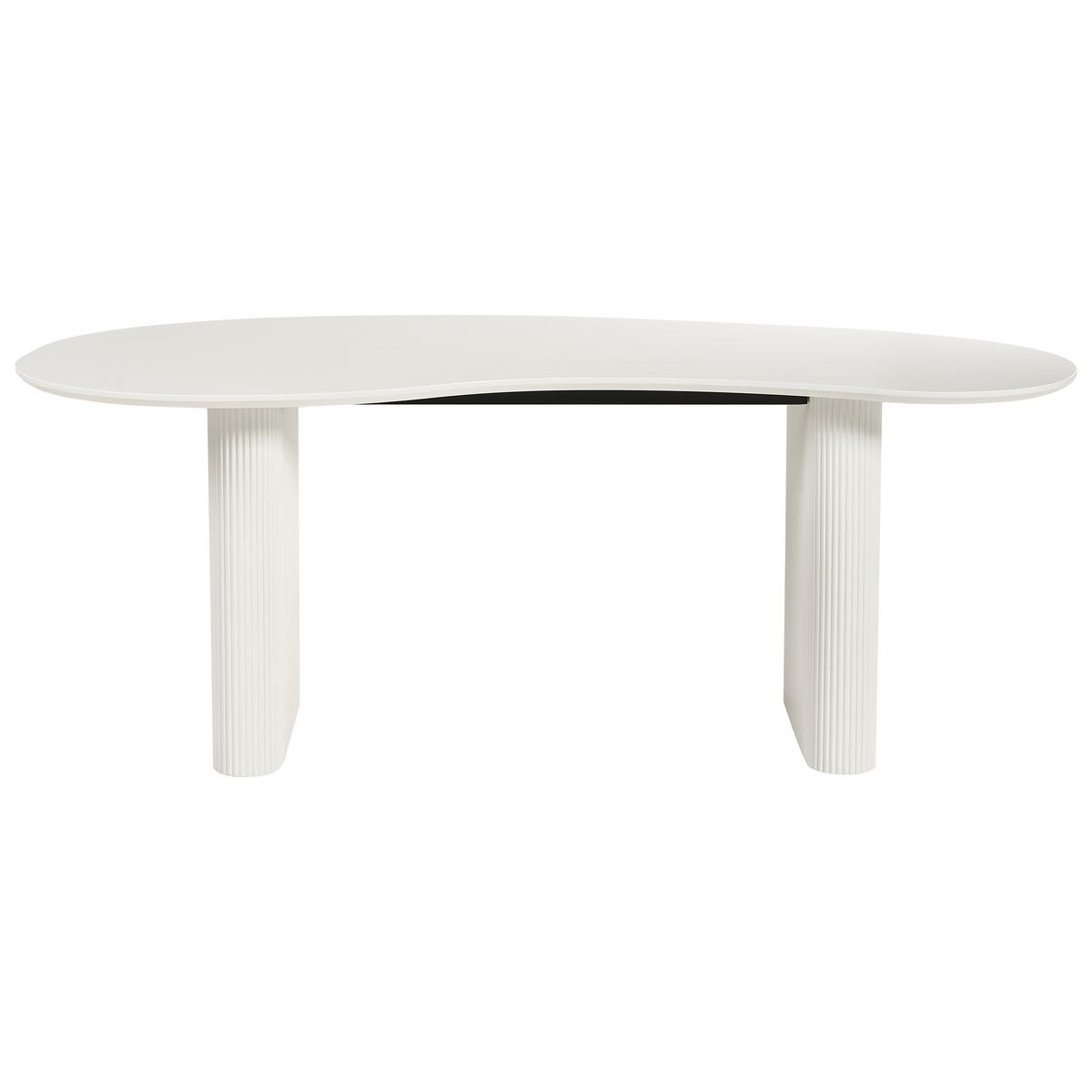 ESSTISCH Weiß 198/93 cm Peery - Weiß, Holzwerkstoff (198/93/76cm) - Beliani