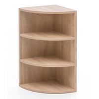 ECKREGAL Holz Wandmontage Runder Front Modern, Sonoma 30x30x60 cm - Beige, Holzwerkstoff (30/60/30cm) - KADIMA DESIGN