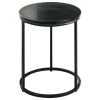 BEISTELLTISCH Marmor Schwarz Tyrell - Schwarz, Keramik (40/40/45cm) - Beliani