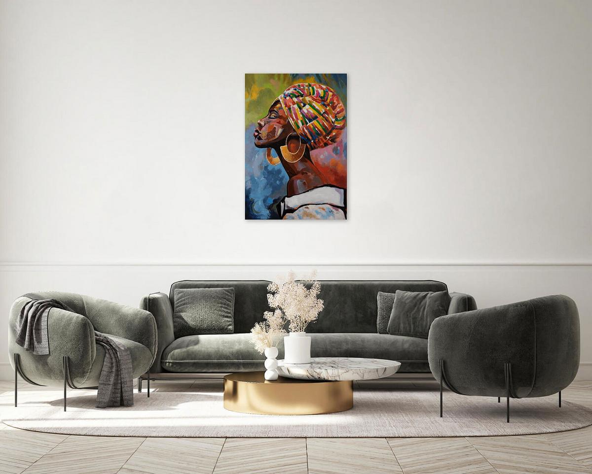 ACRYLBILD HANDGEMALT 70/100 cm - Braun, Holz/Textil (70/100cm) - KUNSTLOFT