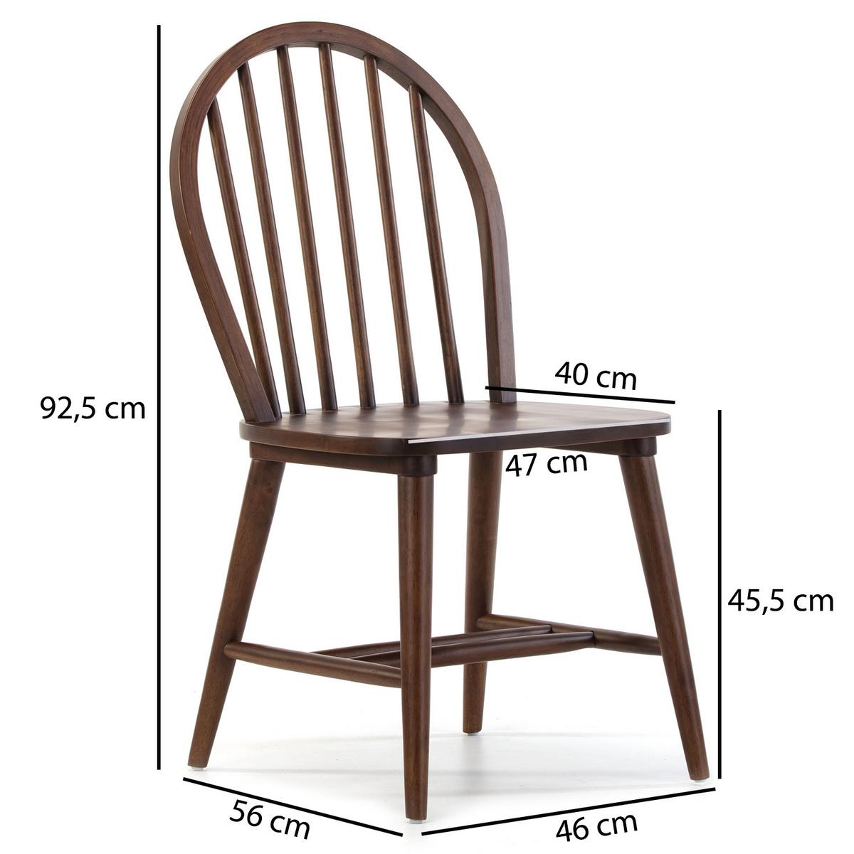 STUHL 2er-Set Clarck Nussbaum Farbe - Walnussfarben, Holz (48/92/48cm) - VS Venta-stock