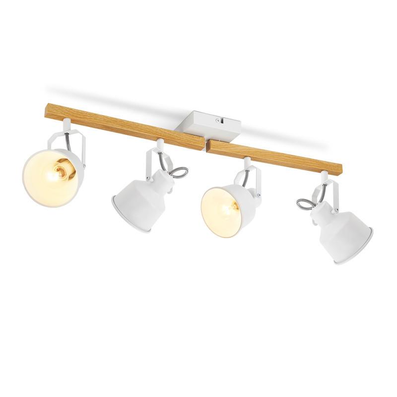 DECKENSTRAHLER Dodge 4-flammig 64/19/14 cm - Weiß, Metall (64/19/14cm) - Nettlife