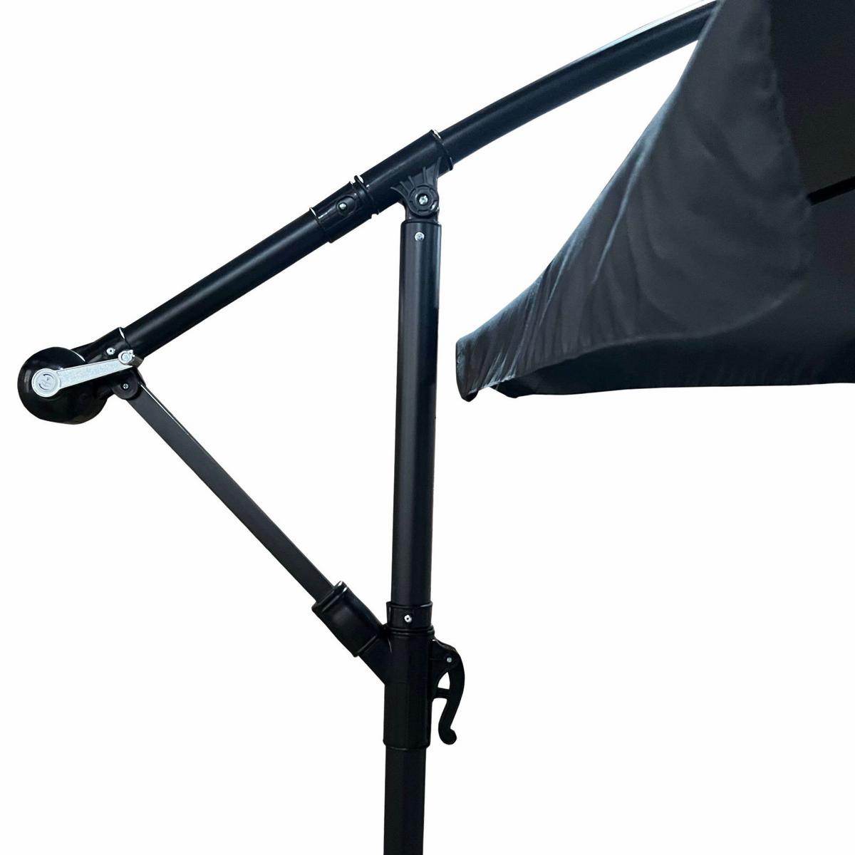 GARTENSCHIRM Grau 300/245/300 - Grau, Textil/Metall (300/300cm) - RAUMHIRSCH FURNITURE
