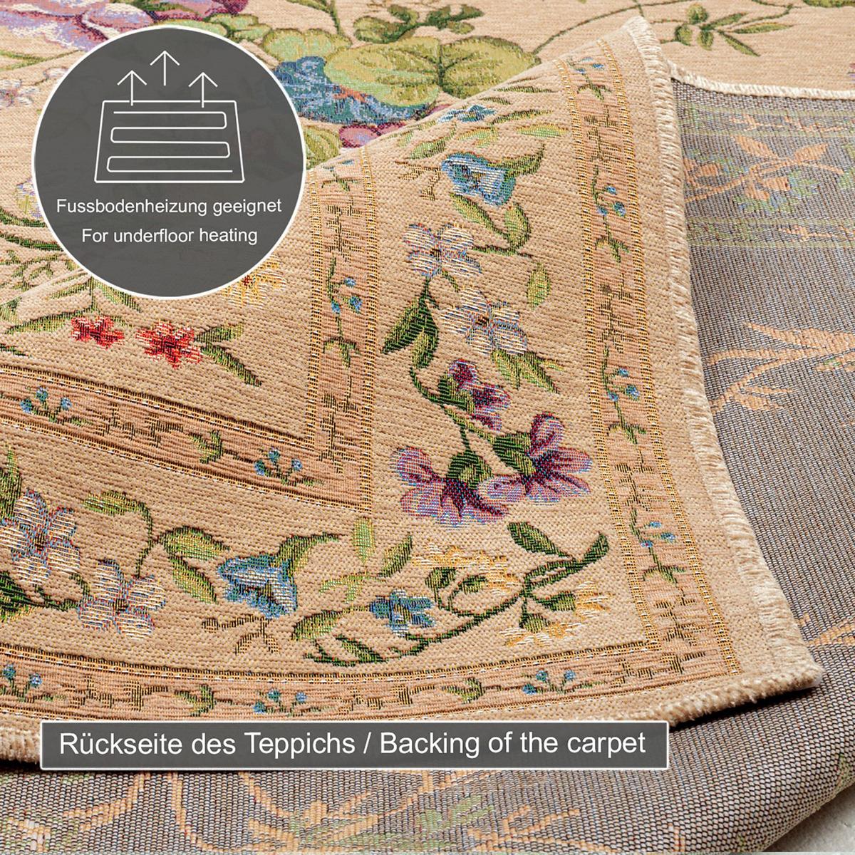 FLACHWEBTEPPICH Flomi 140x200 cm - Beige, Textil (140/200cm) - THEKO