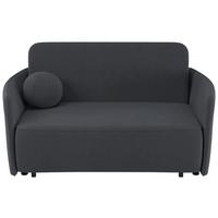 SCHLAFSOFA Paxi 165 cm - Dunkelgrau/Schwarz, Textil/Metall (165/84/106cm) - Selsey