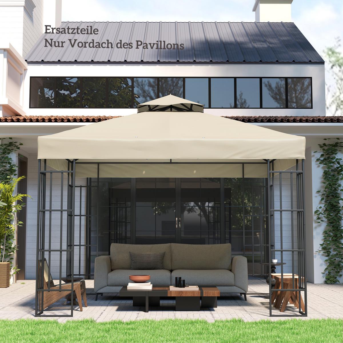 ERSATZDACH für Pavillon 3 x 3 m - Creme, Kunststoff (300/1/300cm) - Outsunny