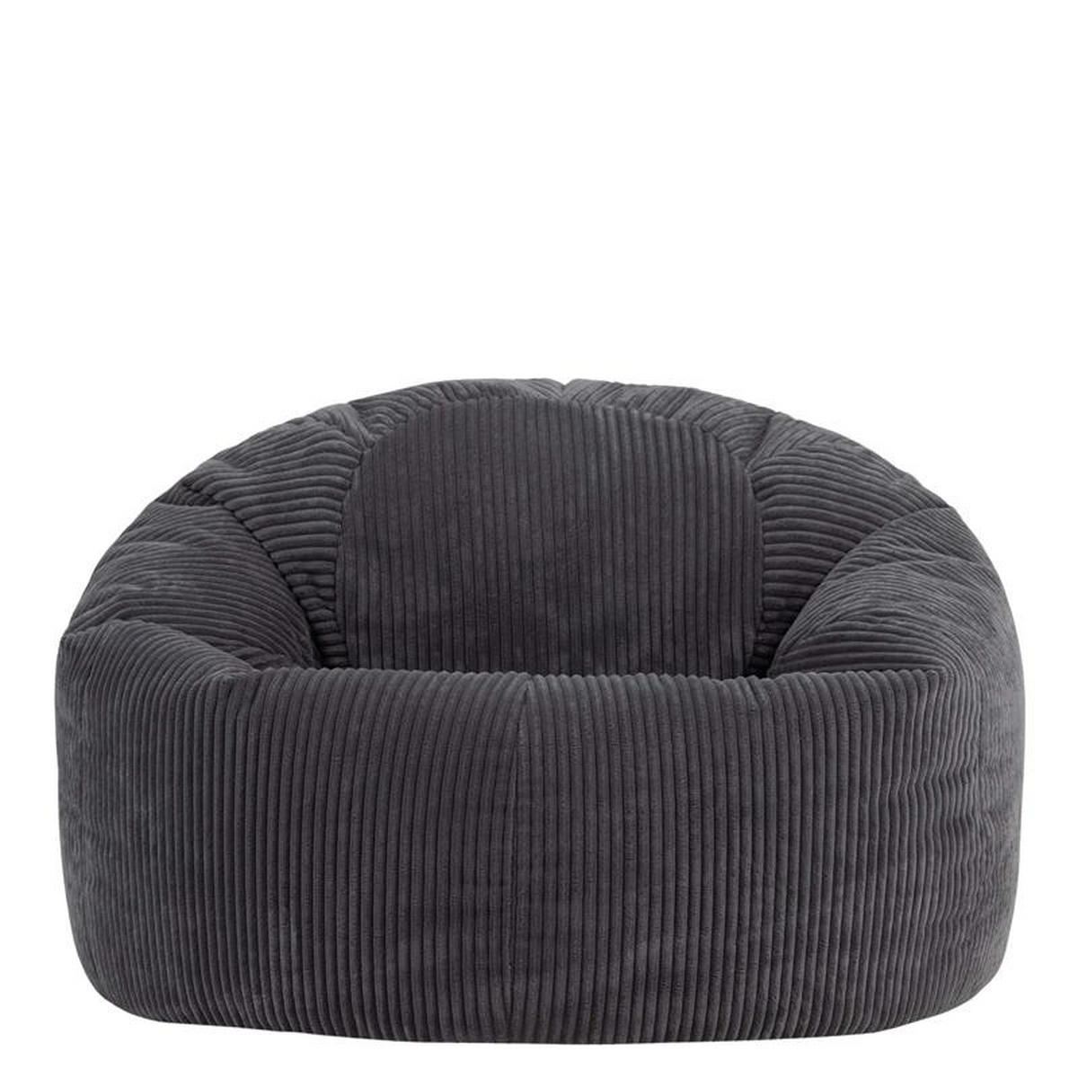 SITZSACK Cord Kingston XXL - Anthrazit, Textil (92/52/92cm) - icon