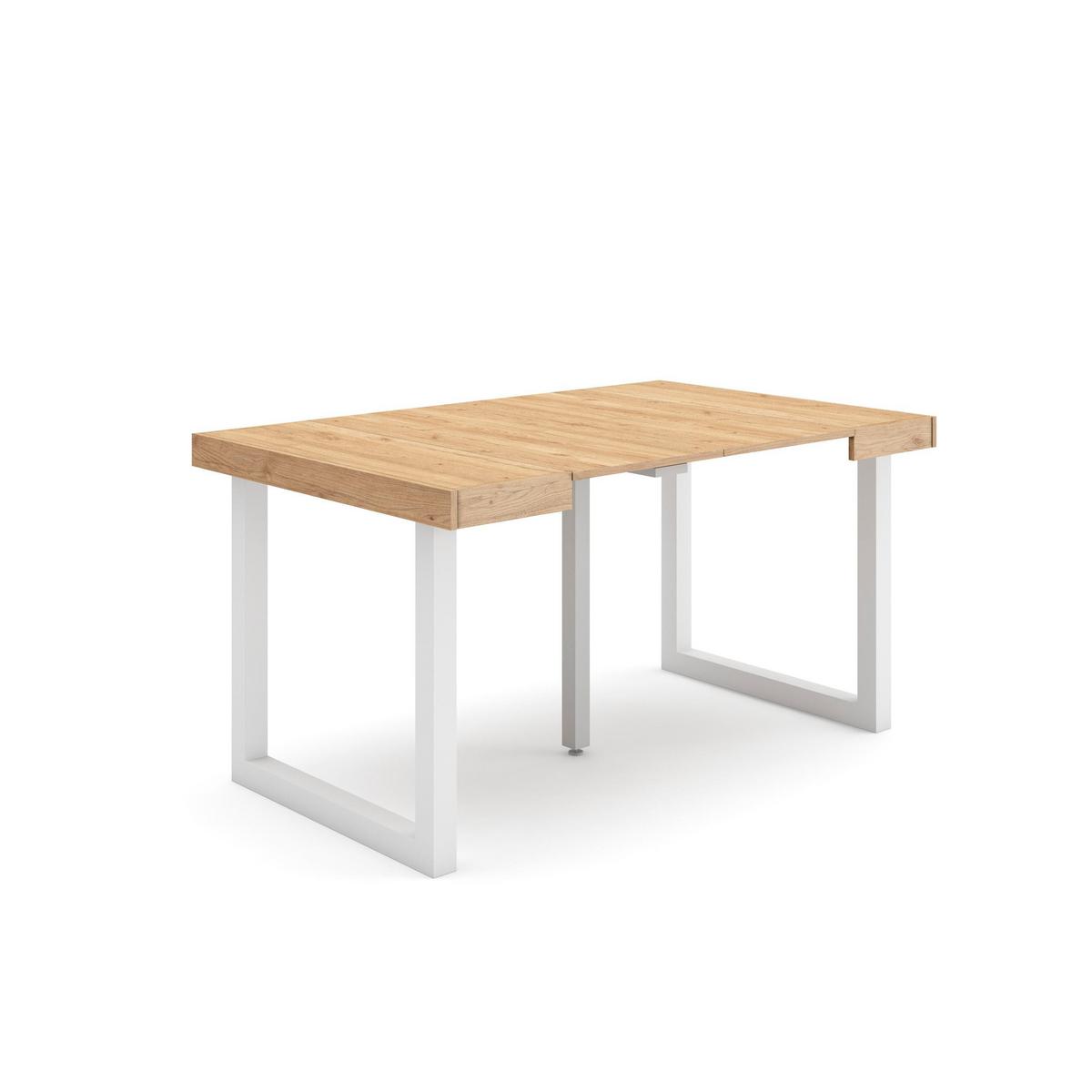 KONSOLENTISCH ausziehbar 58 bis 140cm, für 6 Gäste, eiche, 90/58/73cm - Eichefarben, Holzwerkstoff (90/140/73cm) - Skraut Home