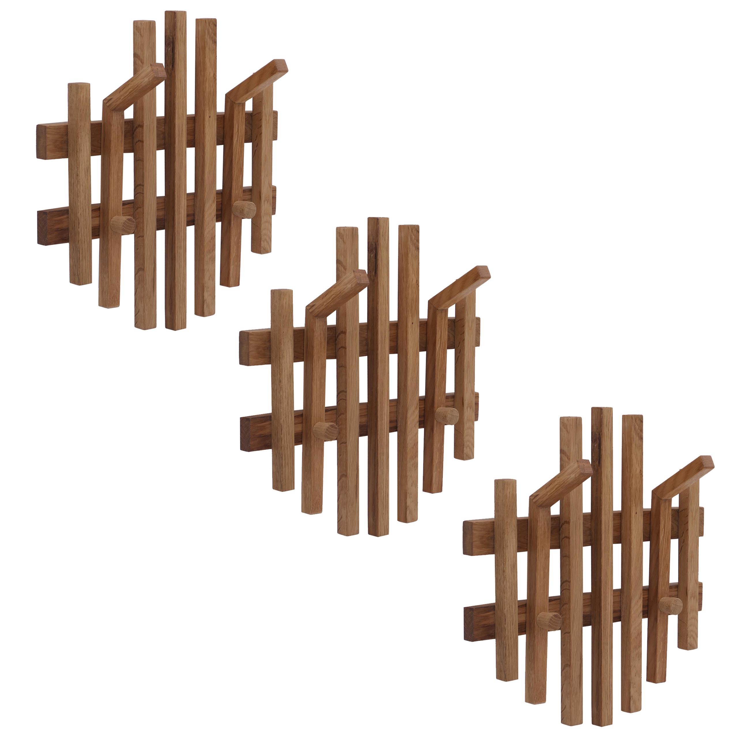 GARDEROBENPANEEL 3ER-SET Eiche Dekor - Eiche Wotan, Holz (38/40/12cm) - MCW
