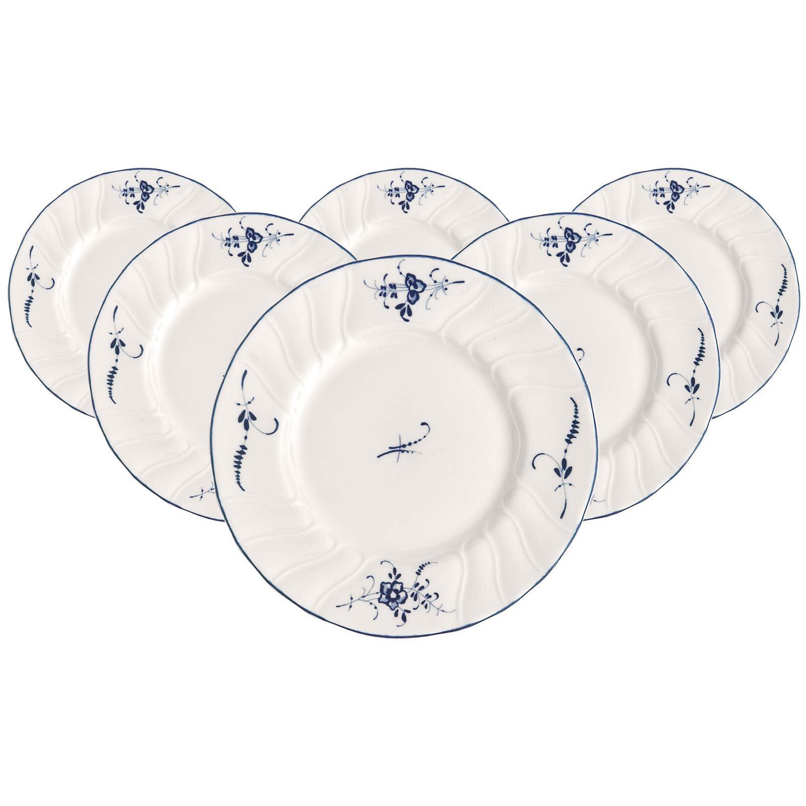BROTTELLER Vieux Luxembourg weiß-blau ø 15,5 cm 6er Set - Blau/Weiß, Keramik (15.5cm) - Villeroy & Boch