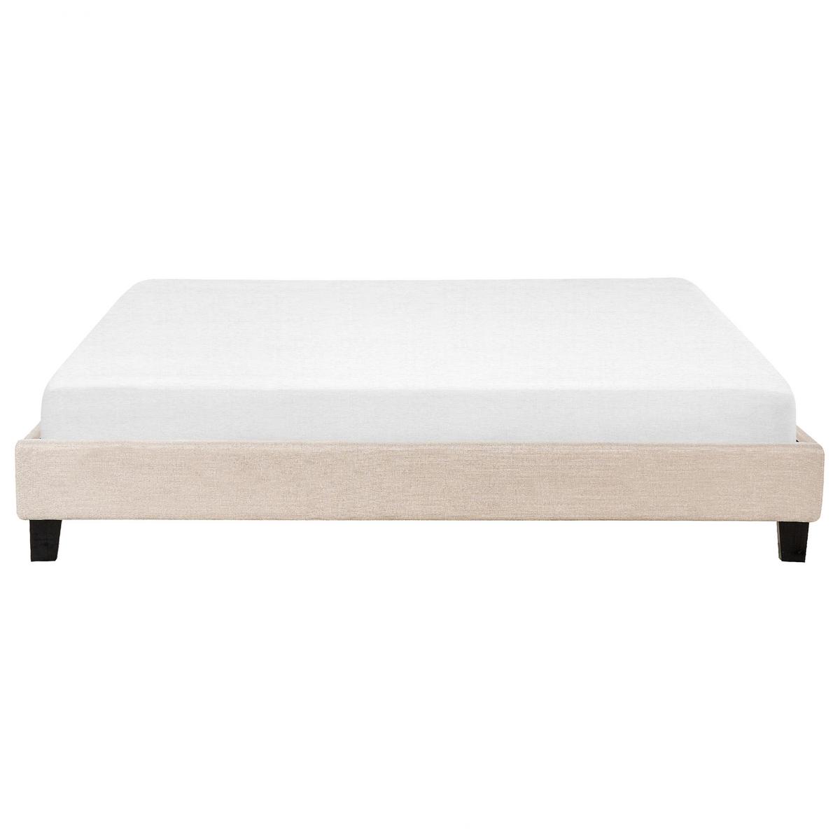 POLSTERBETT mit Lattenrost 180x200 cm Beige Roanne - Beige, Textil (180/200cm) - Beliani