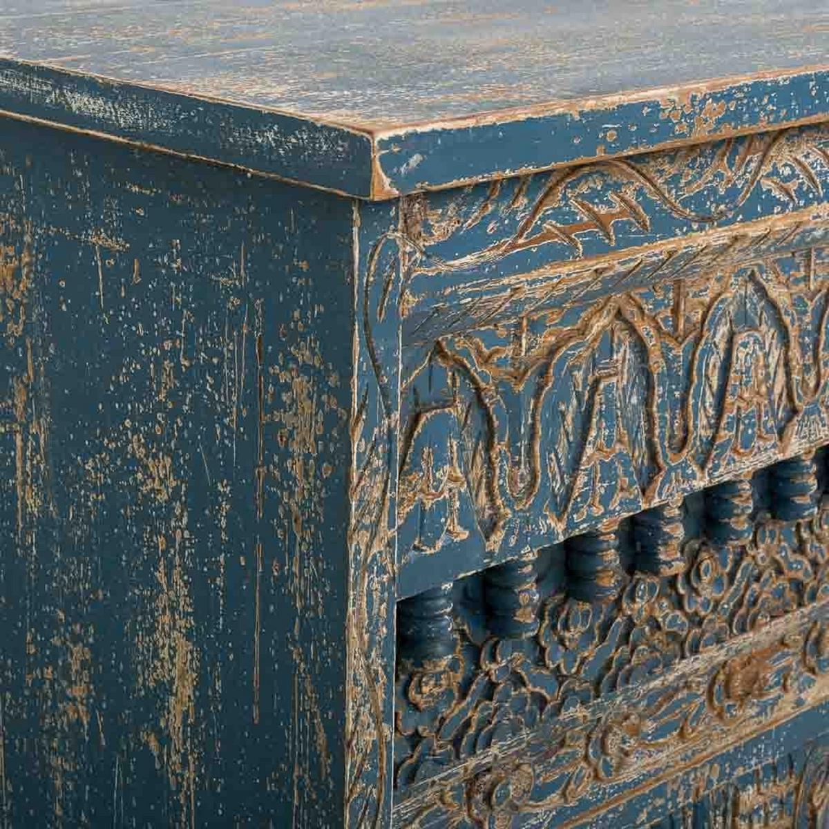 KONSOLENTISCH aus Holz, 160x40x90cm - Blau, Holz (40/160/90cm) - Wanderlust