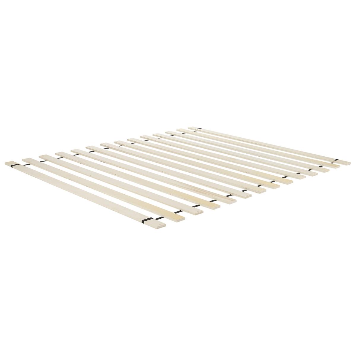 BETT mit Lattenrost 160x200 cm Dunkler Holzfarbton Boussicourt - Dunkelbraun, Holz (160/200cm) - Beliani
