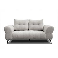 SOFA SALVINI 2-Sitzer, ecru - Ecru/Schwarz, Holzwerkstoff/Textil (176/88/99cm) - Wozimo