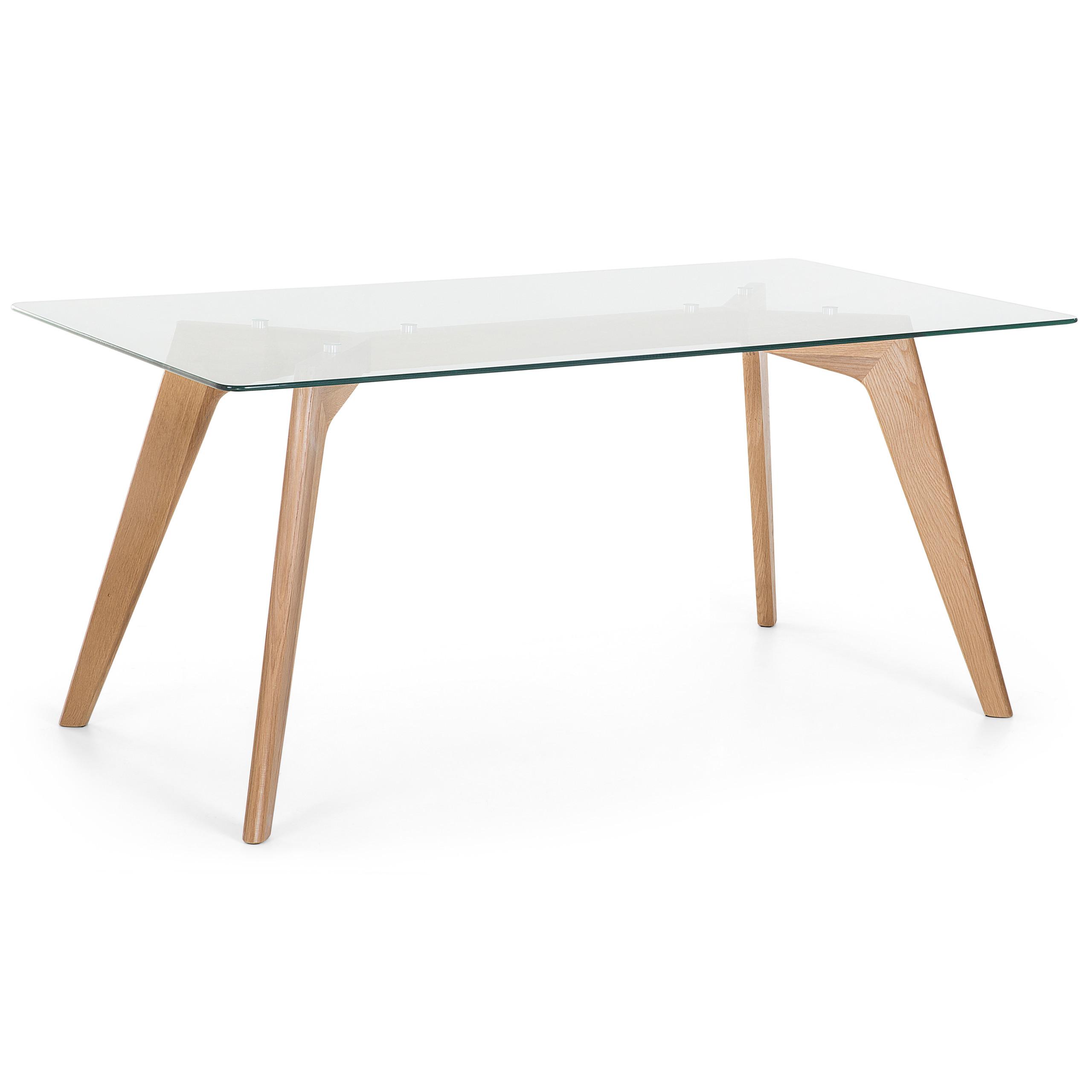 ESSTISCH Transparent 180/90 cm Glas Hudson Ii - Transparent, Glas (180/90/75cm) - Beliani
