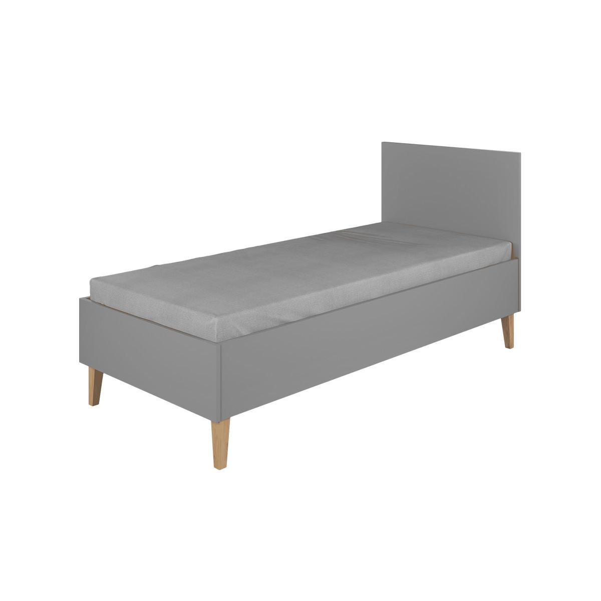 BETT Kubi Grau - Grau, Holzwerkstoff (80/180cm) - Petits-meubles