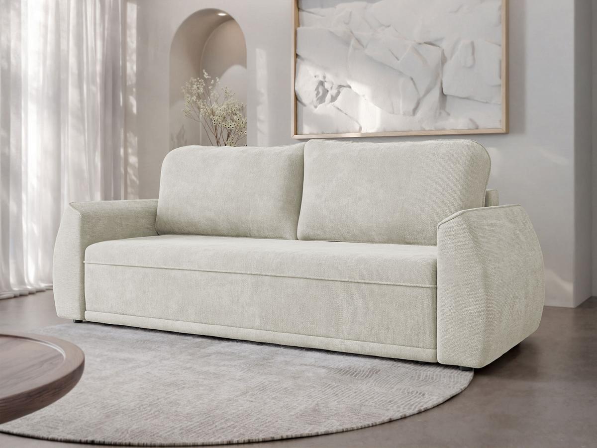 SCHLAFSOFA Floxi - Creme/Schwarz, Holz/Kunststoff (244/96/96cm) - MIRJAN24