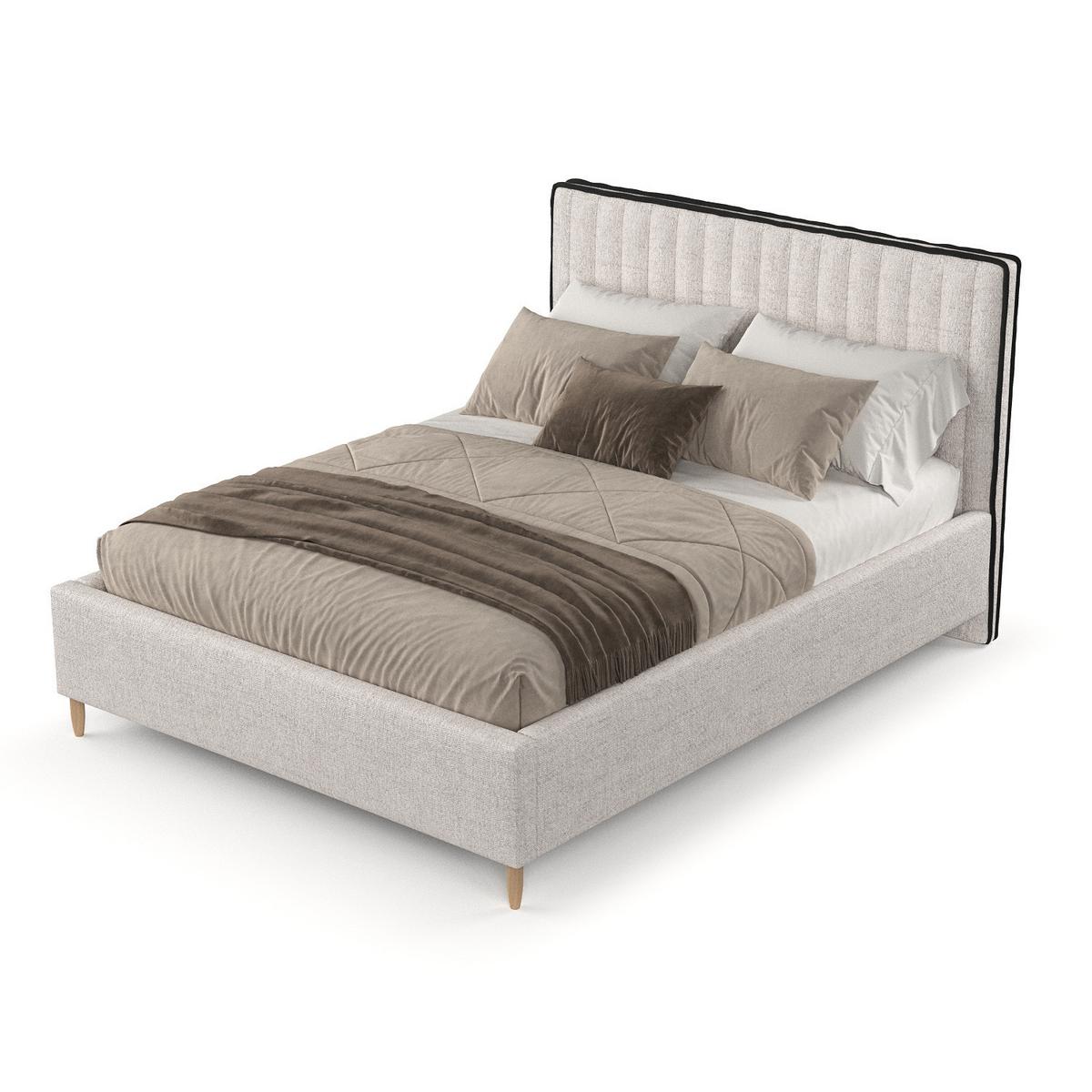 POLSTERBETT Aria 140/200 cm Hellbeige im Neve Stoff - Sandfarben/Naturfarben, Holz/Holzwerkstoff (140/200cm) - AltaBeds
