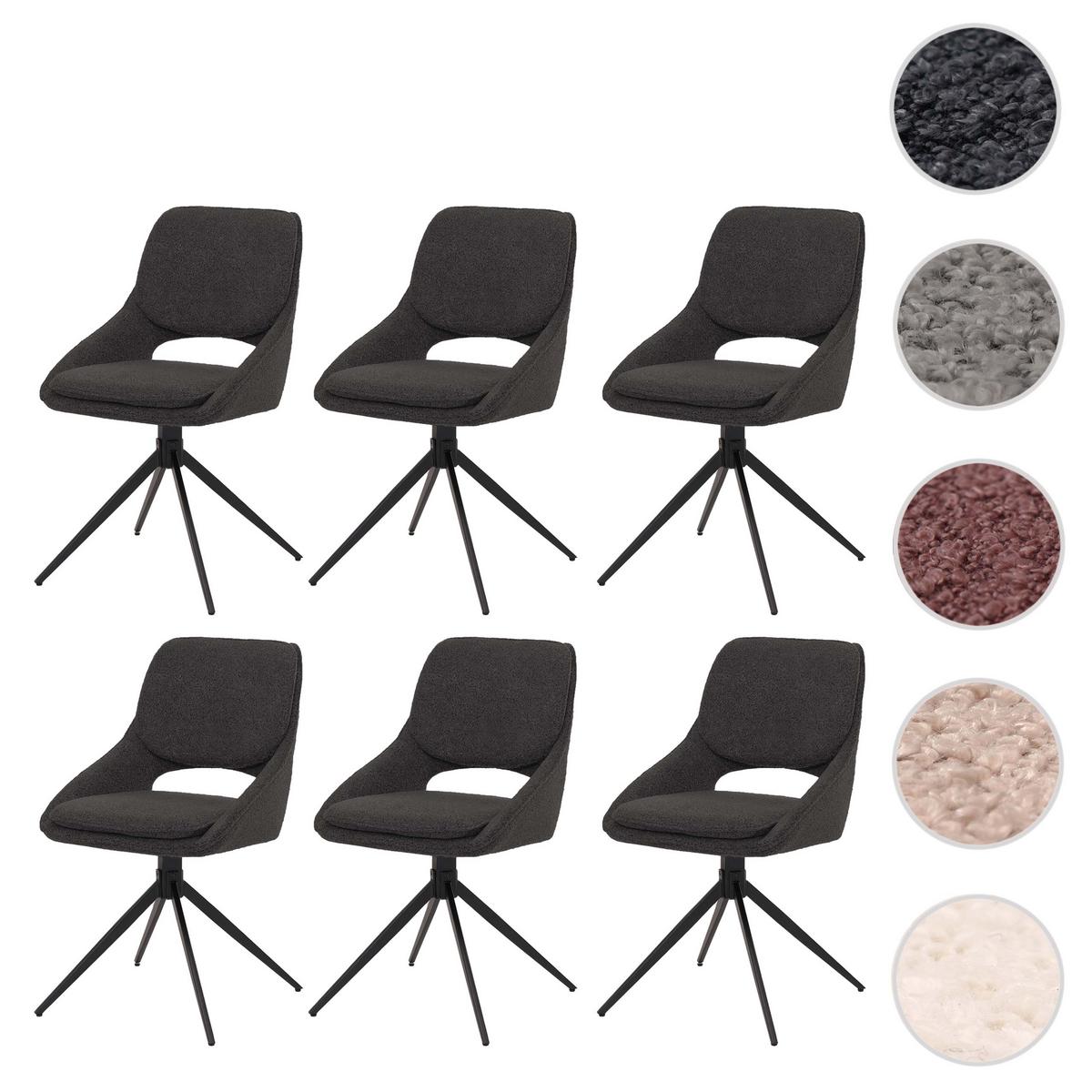 ESSZIMMERSTUHL Grau 6er-Set - Dunkelgrau/Grau, Textil (55/87/55cm) - MCW