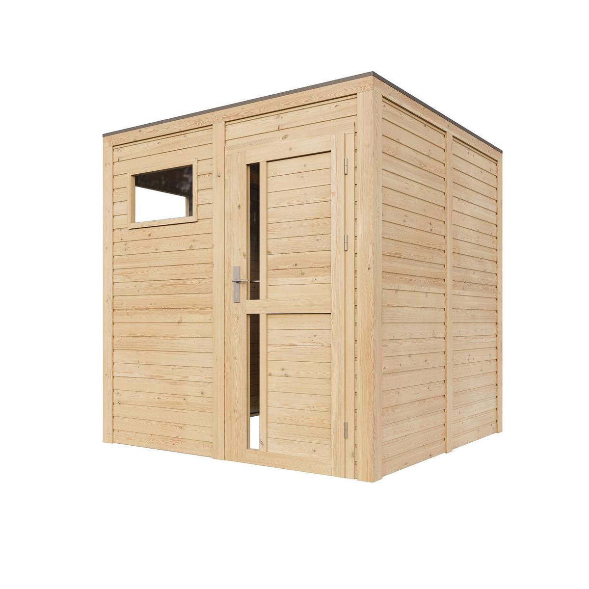 GARTENHAUS Holz 4,20 m² M325F1 - Naturfarben, Holz (208/210/202cm) - Timbela