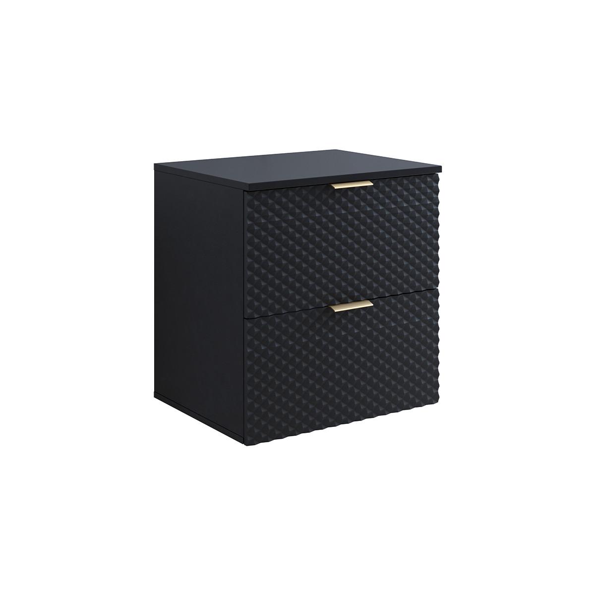 WASCHTISCHUNTERSCHRANK 60.4cm Cléa Schwarz - Schwarz, Holzwerkstoff (60.4/62.6/48.5cm) - Petits-meubles