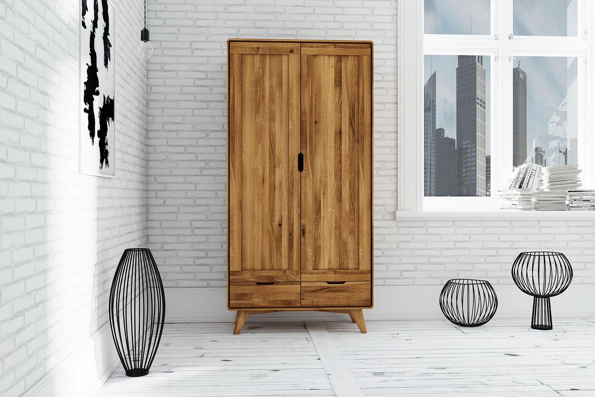 GREG KLEIDERSCHRANK Wildeiche - Wildeiche, Holz (90/180/45cm) - byoak