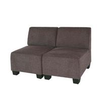 2-SITZER SOFA COUCH MODULAR Braun - Braun, Textil (114/76/72cm) - MCW