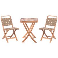 BISTRO-SET klappbar zertifiziertes Akazienholz Braun Calciano - Braun, Holz - Beliani