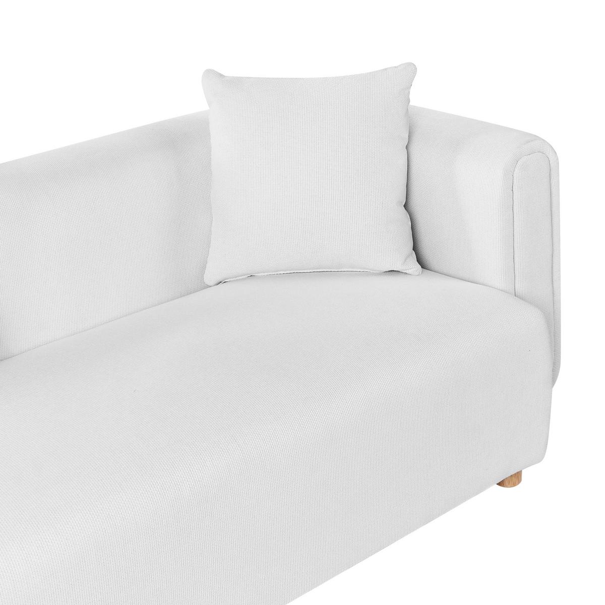 2-SITZER-SOFA Stoff Weiß Lillerod - Hellbraun, Textil (176/67/86cm) - Beliani