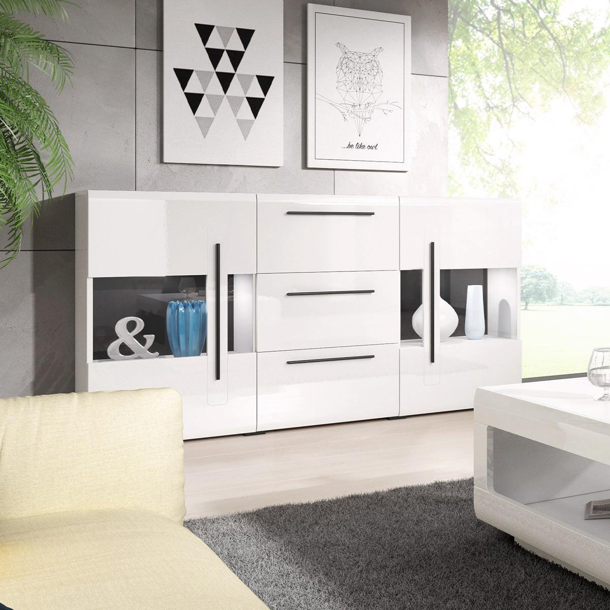 SIDEBOARD Louis Weiß - Weiß, Holzwerkstoff (180/103/39cm) - Petits-meubles
