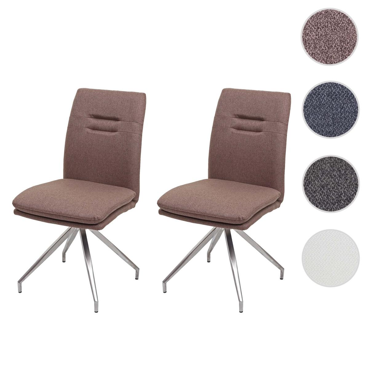 ESSZIMMERSTUHL Braun 2er-Set - Braun, Textil (47/90/60cm) - MCW