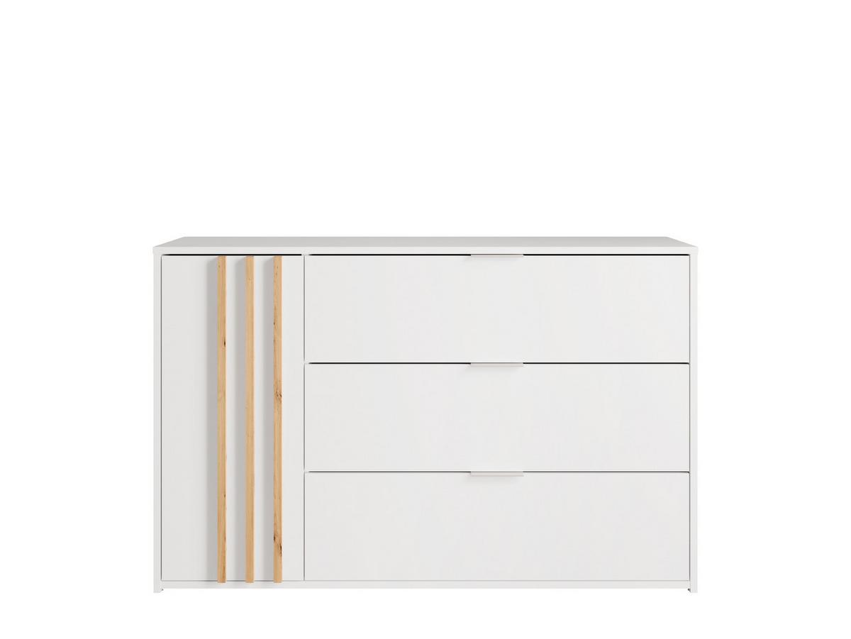 KOMMODE Weiß 125/79,75/35 - Weiß, Holzwerkstoff (125/80/35cm) - RAUMHIRSCH FURNITURE