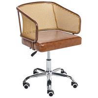 SCHREIBTISCHSTUHL Kunstleder Braun Tucson - Braun, Kunststoff (50/75/50cm) - Beliani