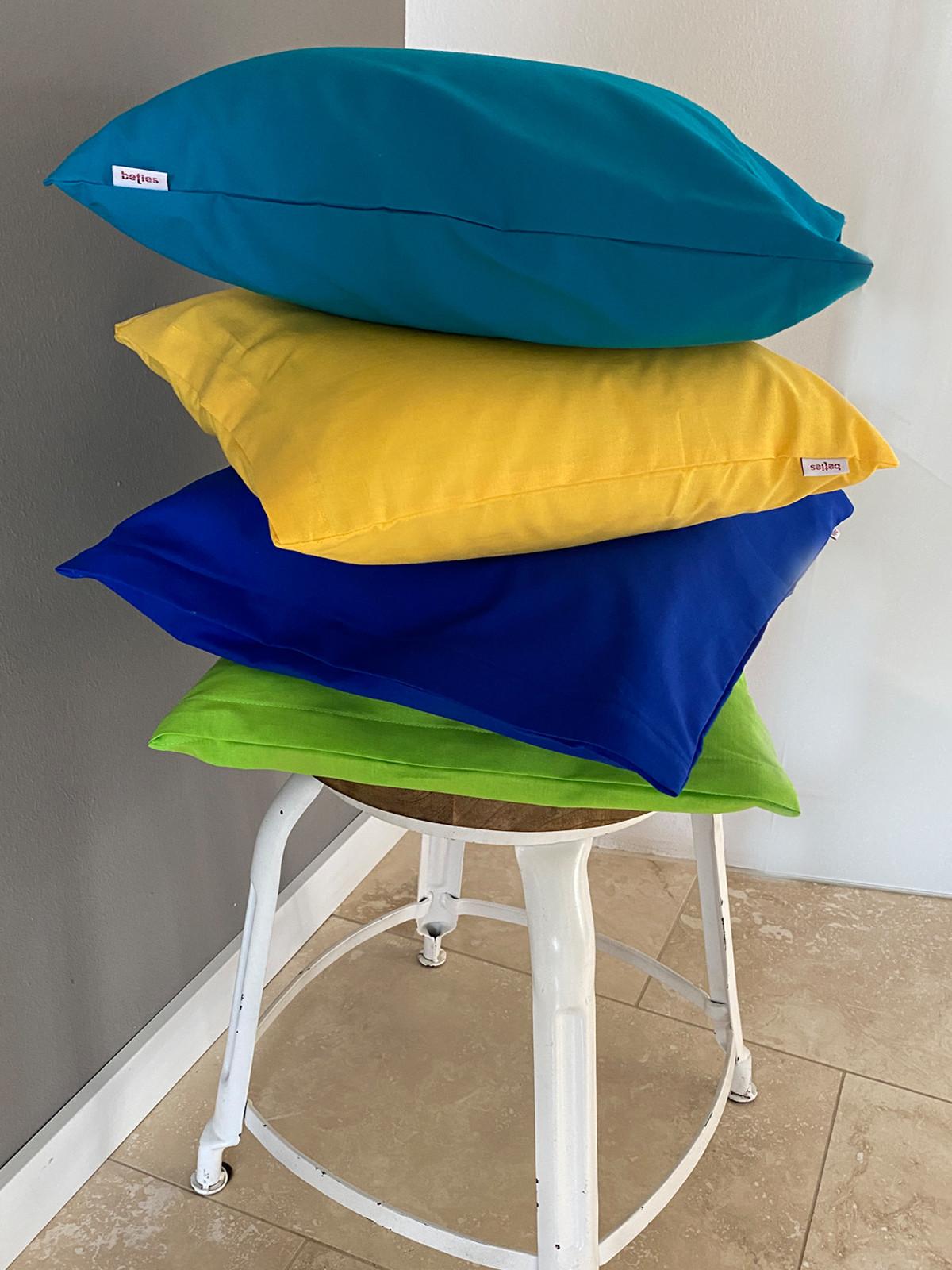 KISSENBEZUG Basic 100% Baumwolle royal 40/40 cm - Blau, Textil (40/40cm) - beties Heimtextil