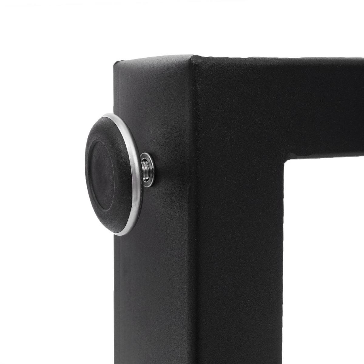 TISCHBEIN Schwarz 2er-Set - Schwarz, Metall (40/37/8cm) - MCW