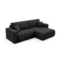 ECKSOFA Giulia 3 Sitzplätze Schwarz - Schwarz, Holz (244/149cm) - Petits-meubles