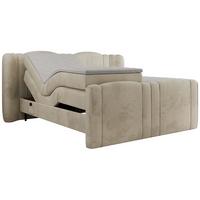 BOXBETT FORTINA 140/200 - Beige Velvet - H3 - Beige, Holz/Textil (140/200cm) - MKS