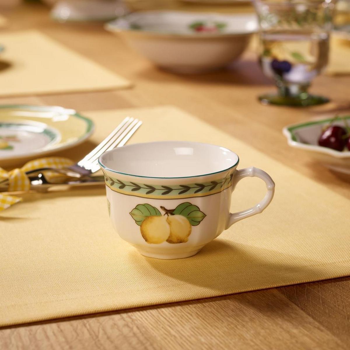 TEETASSEN MIT UNTERTASSEN French Garden Fleurence bunt 130 ml 6er Set - Multicolor, Keramik (0.13L) - Villeroy & Boch