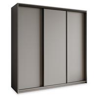 SCHWEBETÜRENSCHRANK NISSE 200/205/60 cm 3-türig Graphitfarben - Graphitfarben, Holzwerkstoff (200/205/60cm) - MASSENO
