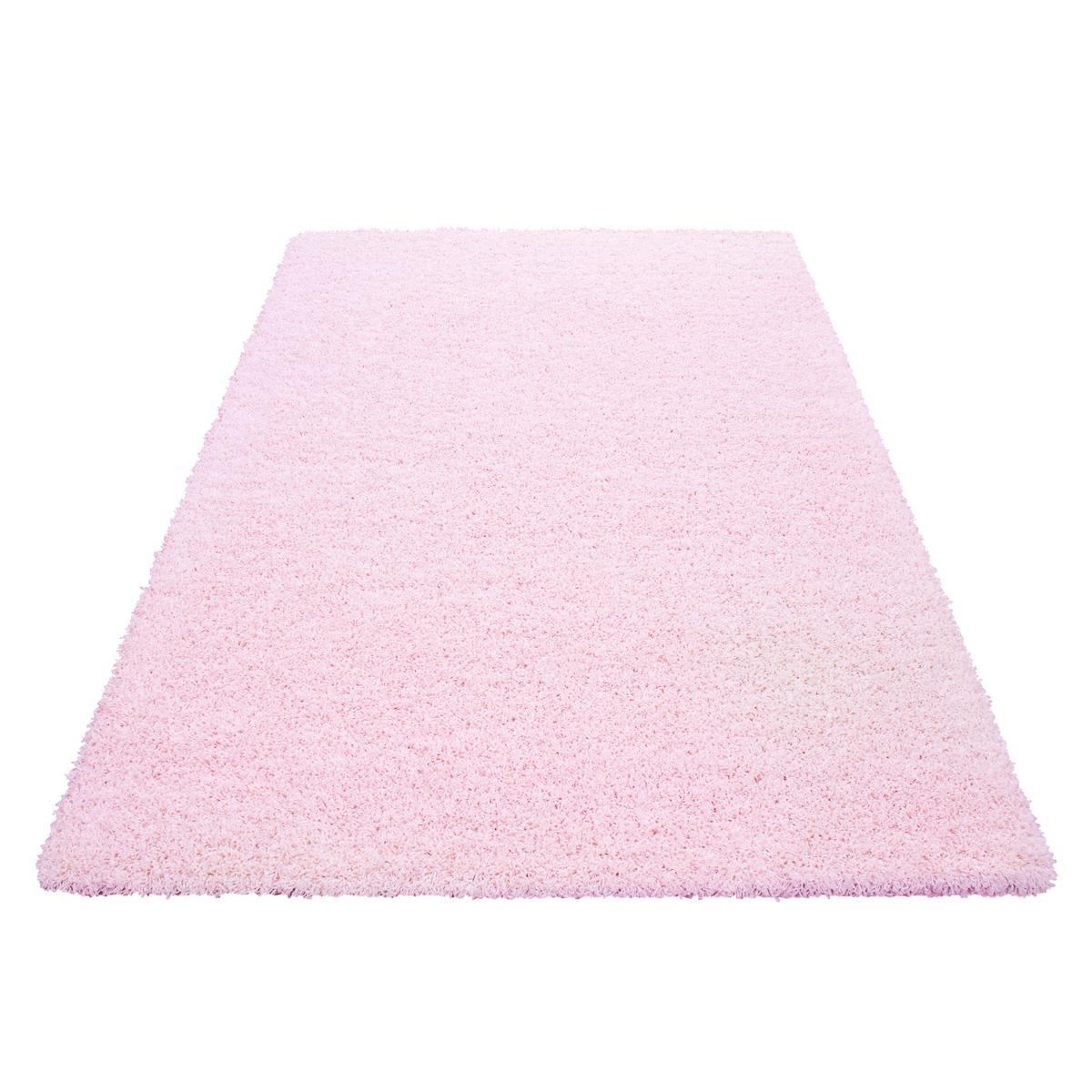 HOCHFLORTEPPICH RHEIN, einfarbig, Rosa, 240 x 340 cm - Rosa, Textil (240/340cm) - KADIMA DESIGN