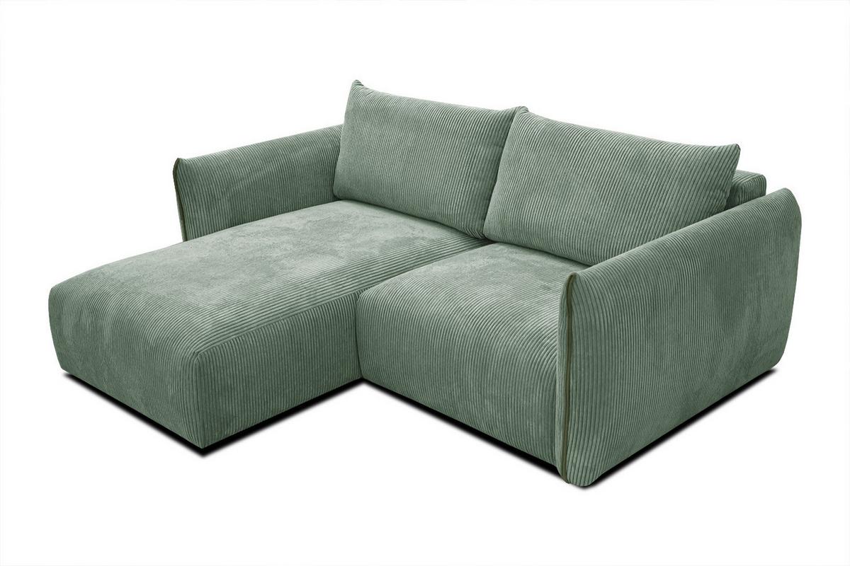 ECKSOFA TAUER 3-Sitzer, mintgrün - Schwarz/Mintgrün, Holzwerkstoff/Kunststoff (173/206cm) - Wozimo